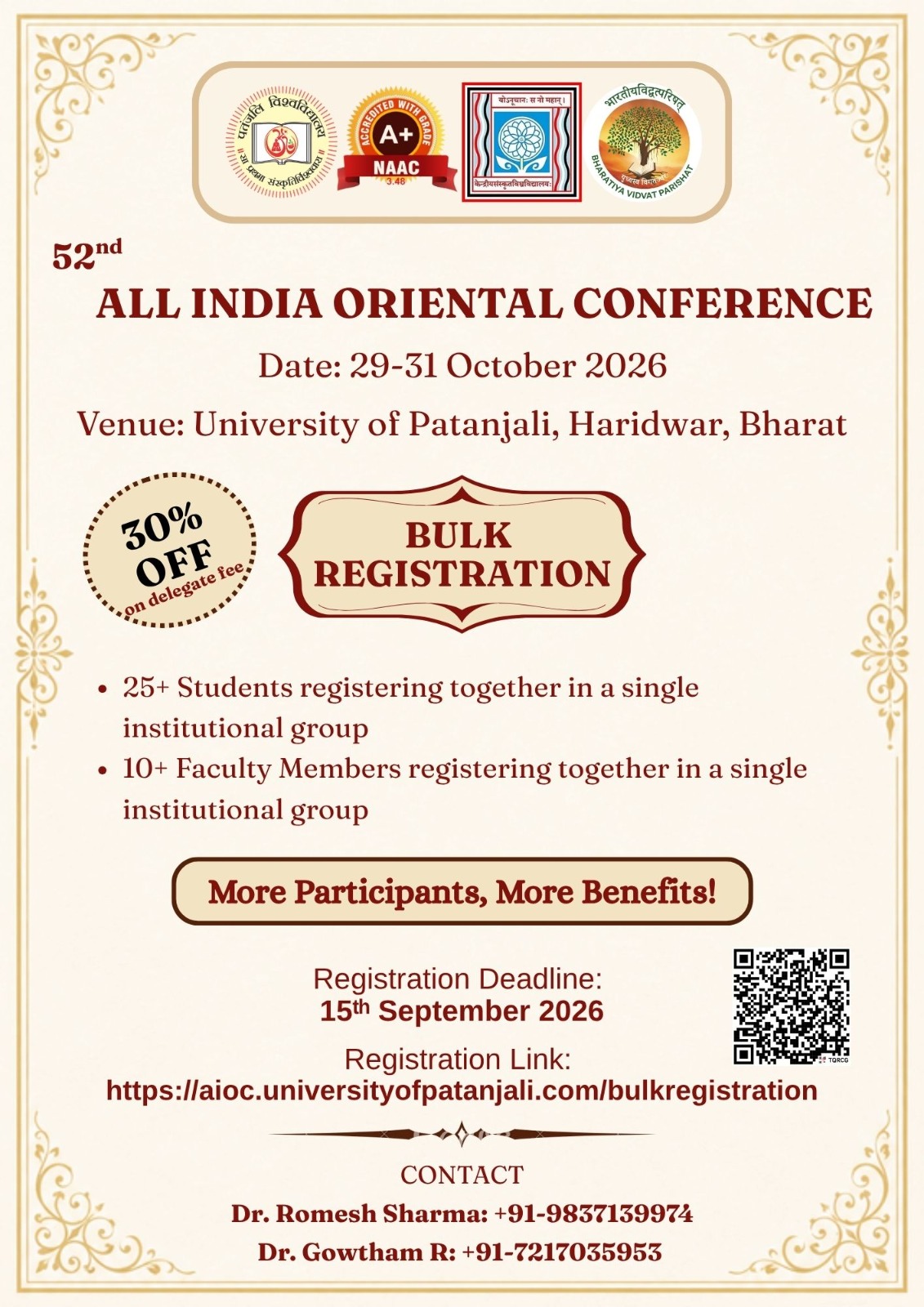 Bulk Registration Info